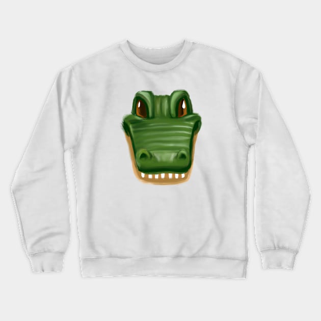 Cute Aligator Drawing Crewneck Sweatshirt by Play Zoo